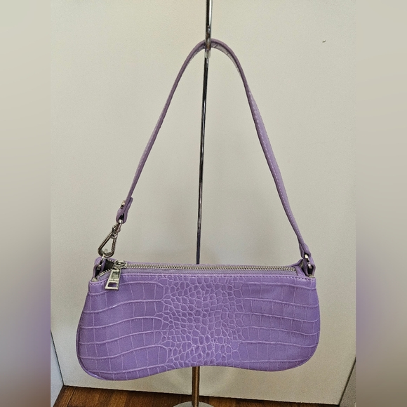 JW PEI Handbags - JW PEI Purple Croc-Textured Shoulder Bag